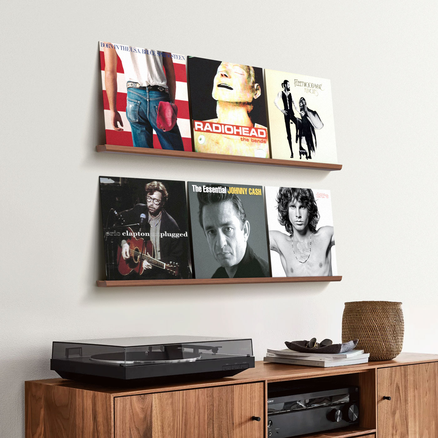 Vinyl Record Display Shelf