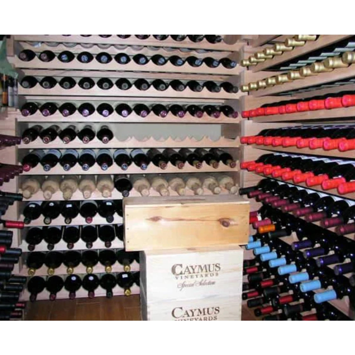 (10 Bottles Per Row) Beech Wood Modular Wine Holder Rack Stackable ...