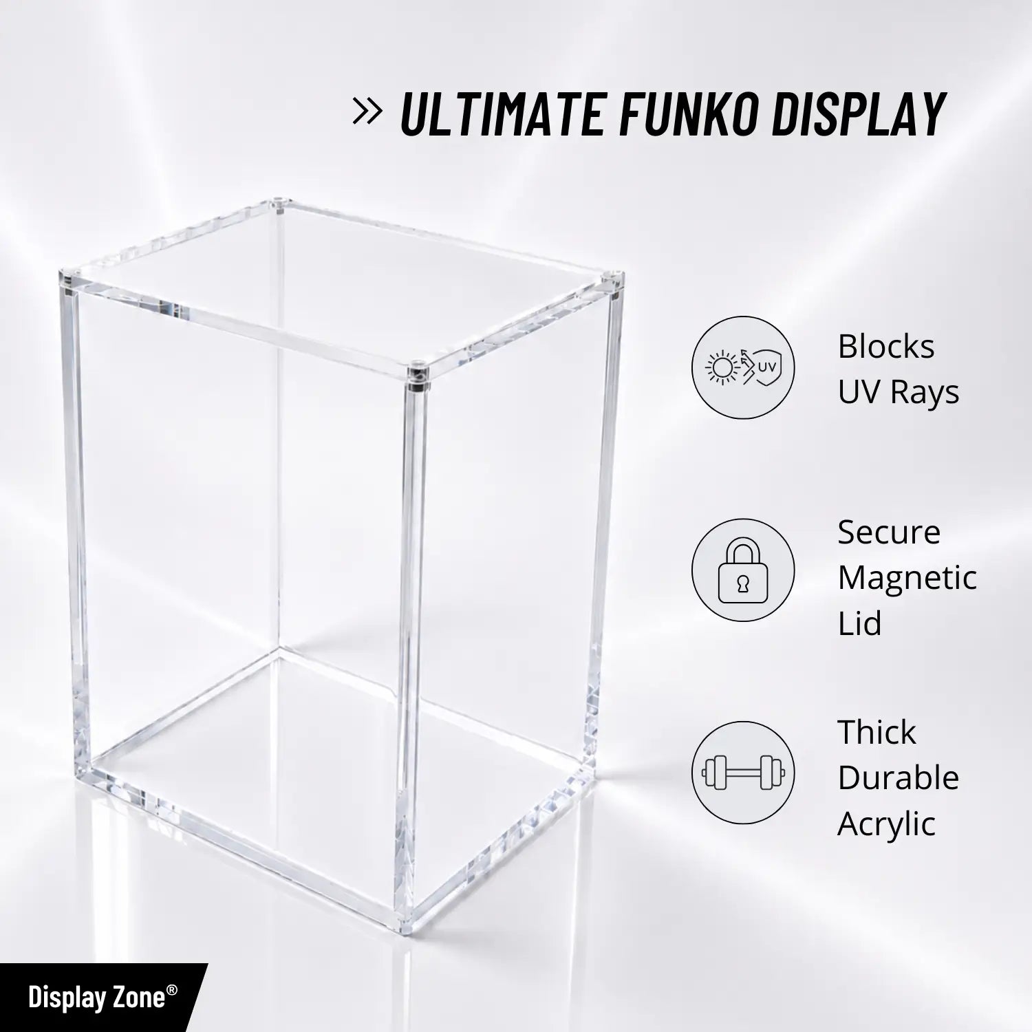 Funko Pop Protector - Thick Acrylic Display Case Cover for 4" Vinyl Figures