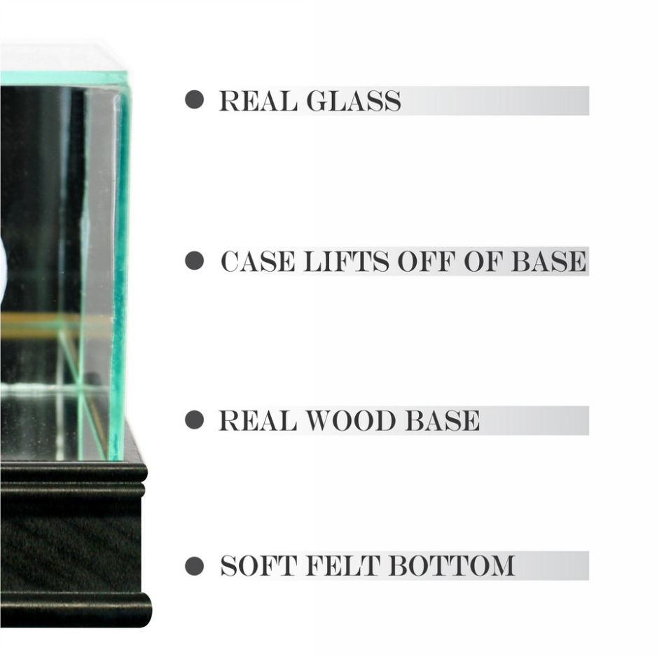 Real Glass Baseball Hat Display Case