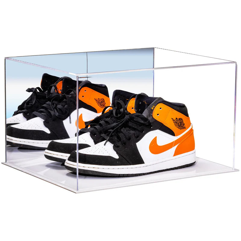 sneaker display case shoe case clear case for sneakers sneakerhead showcase white mirror