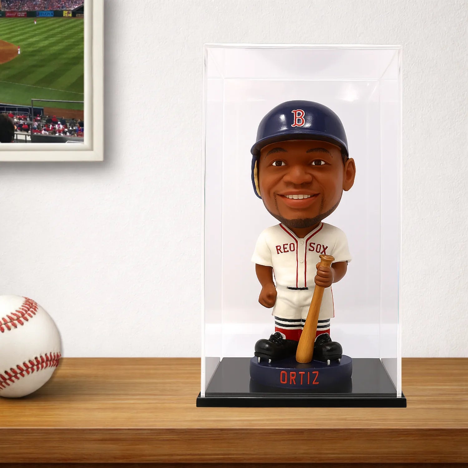 Display Zone Bobblehead Display Case - Sturdy Premium Design - 3mm Thick Hard Acrylic Case for Bobble Heads, Action Figures, Beanie Babies, Stuffed Animals, Teddy Bears - Black Base