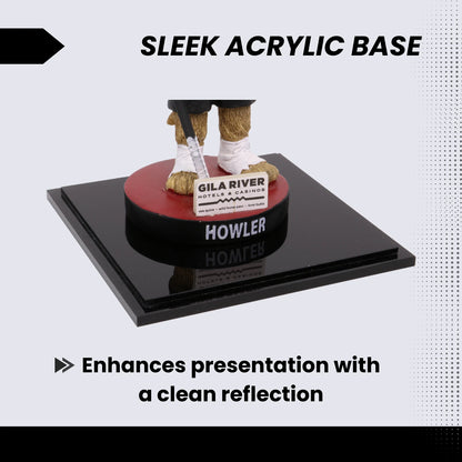 Display Zone Bobblehead Display Case - Sturdy Premium Design - 3mm Thick Hard Acrylic Case for Bobble Heads, Action Figures, Beanie Babies, Stuffed Animals, Teddy Bears - Black Base