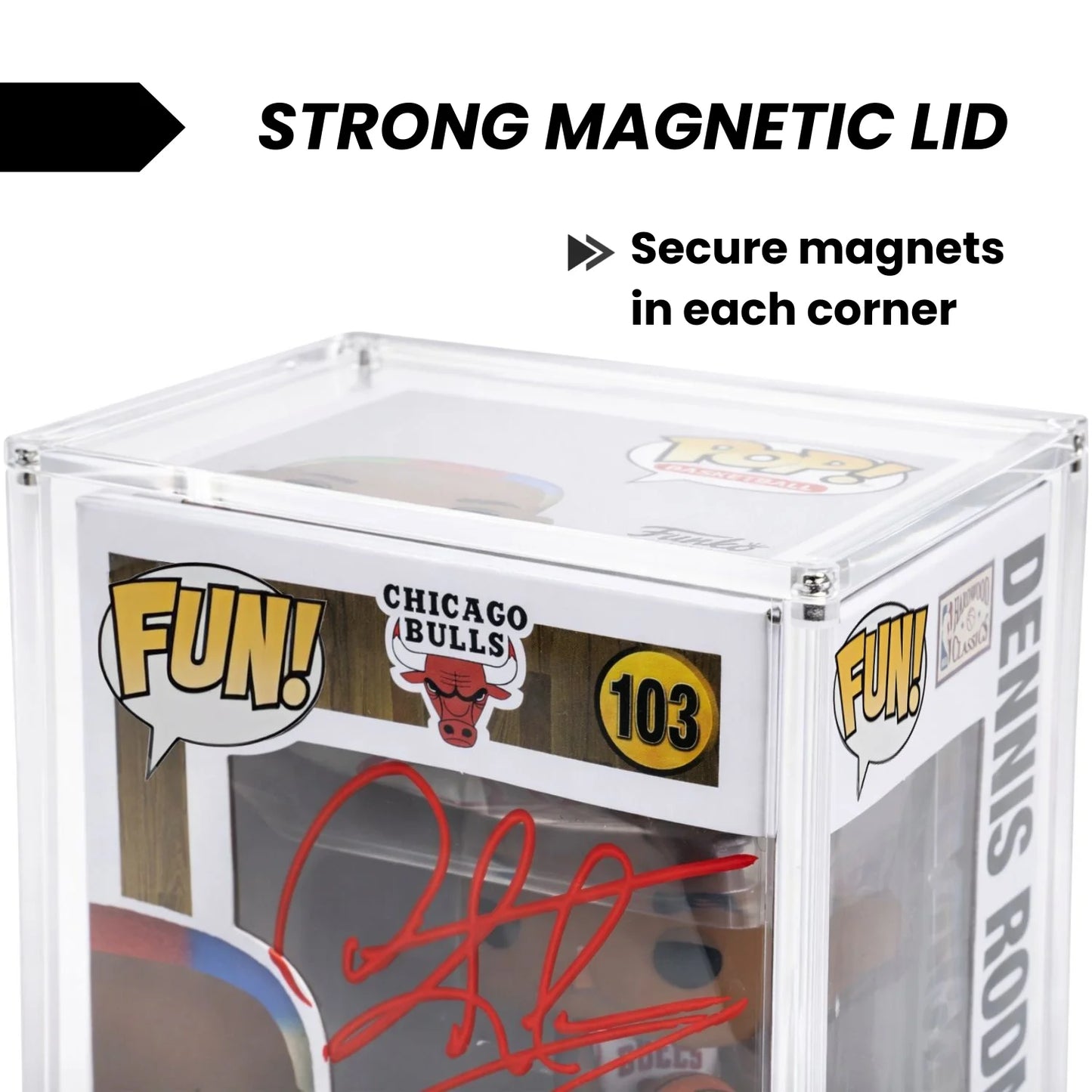 Vinyl Pop Protector - Thick Hard Case Cover for 4" Vinyl Figures - Crystal Clear Acrylic Display Case Box with Stackable Design - UV Protection to Preserve Autographs & Colors