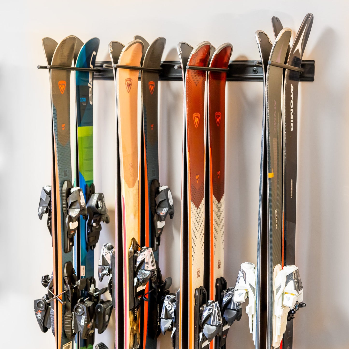 Wall Mounted Ski Storage Rack (Holds 8 Pairs of Skis)