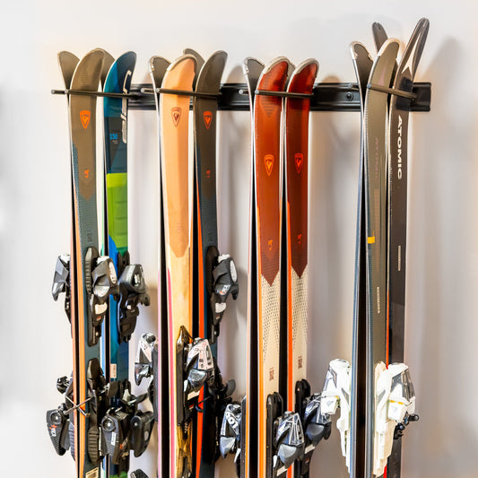 Wall Mounted Ski Storage Rack (Holds 8 Pairs of Skis)