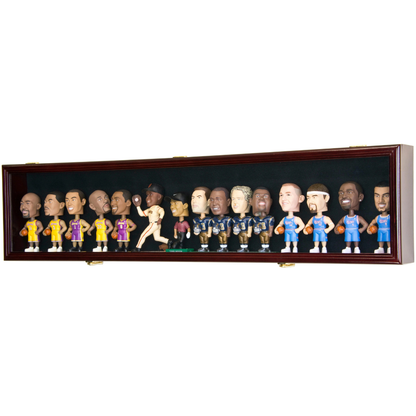 Long Bobblehead Figurine Display Case Cabinet UV Protection