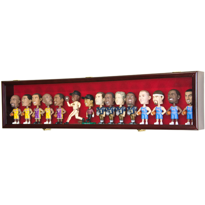 Long Bobblehead Figurine Display Case Cabinet UV Protection
