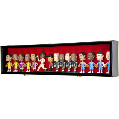 Long Bobblehead Figurine Display Case Cabinet UV Protection