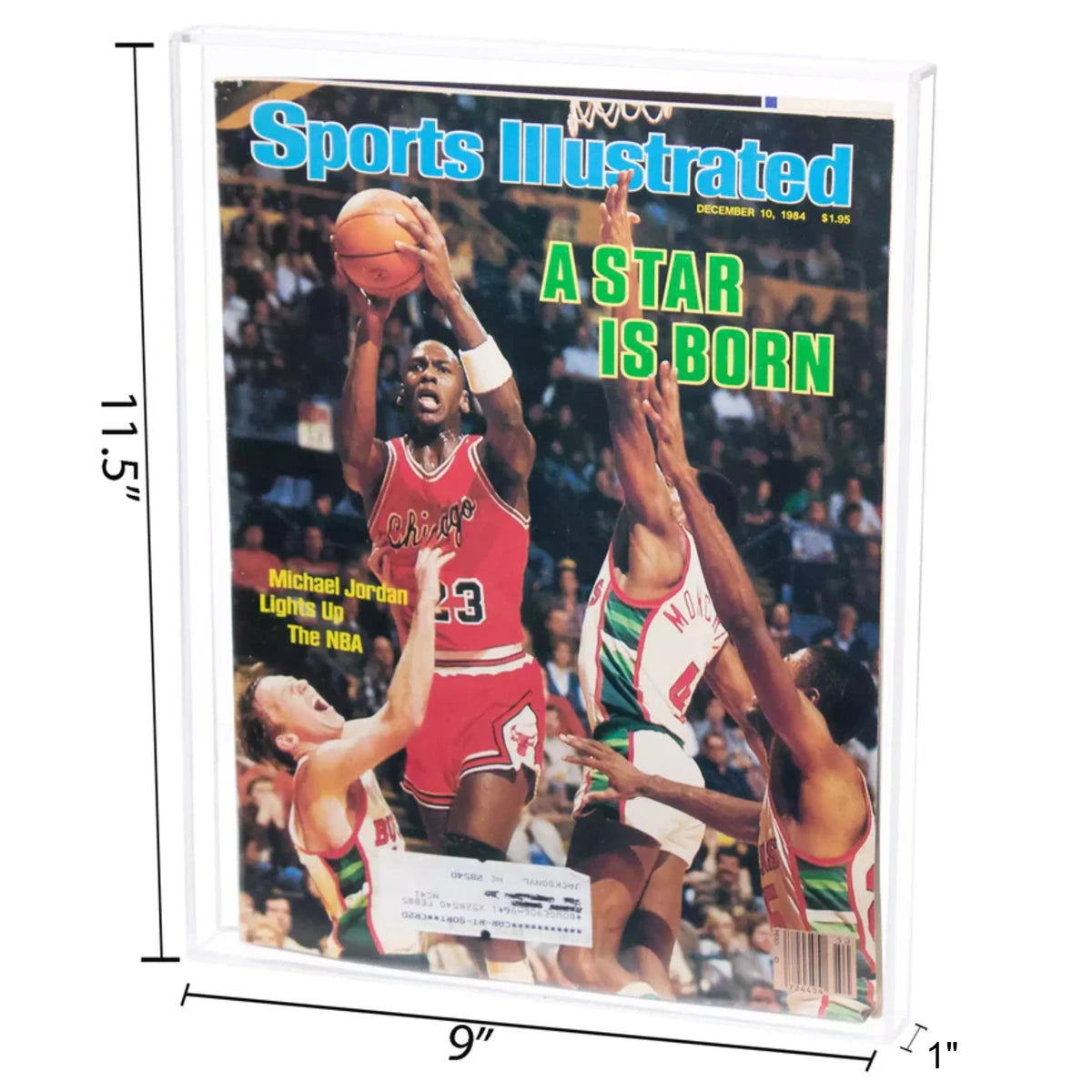 9" x 1" x 11.5" Acrylic Magazine or Comic Book Display Case Clear Plastic Box