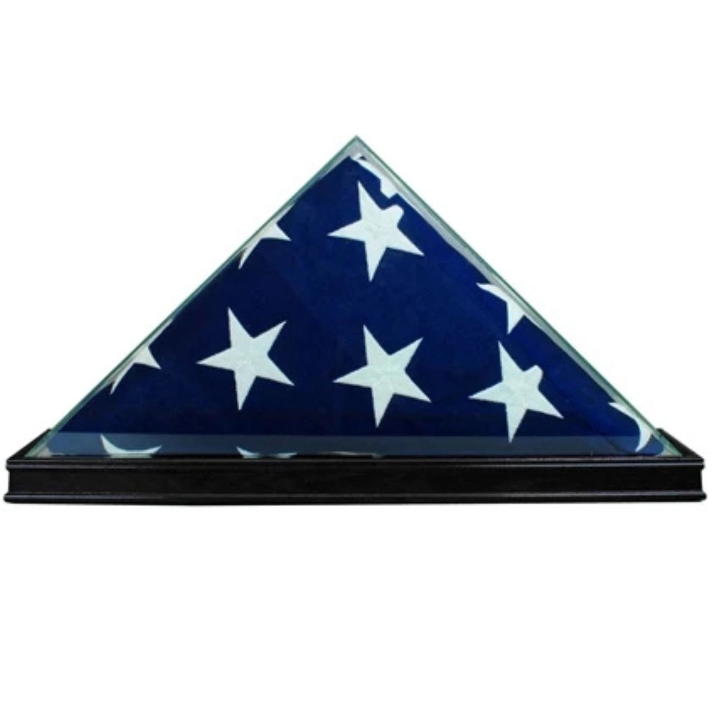 Real Glass Tabletop Flag Display Case for 3'x5' Flag