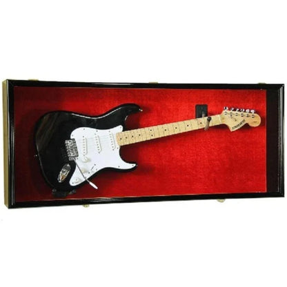 Wall Mounted Guitar Display Case Cabinet Black