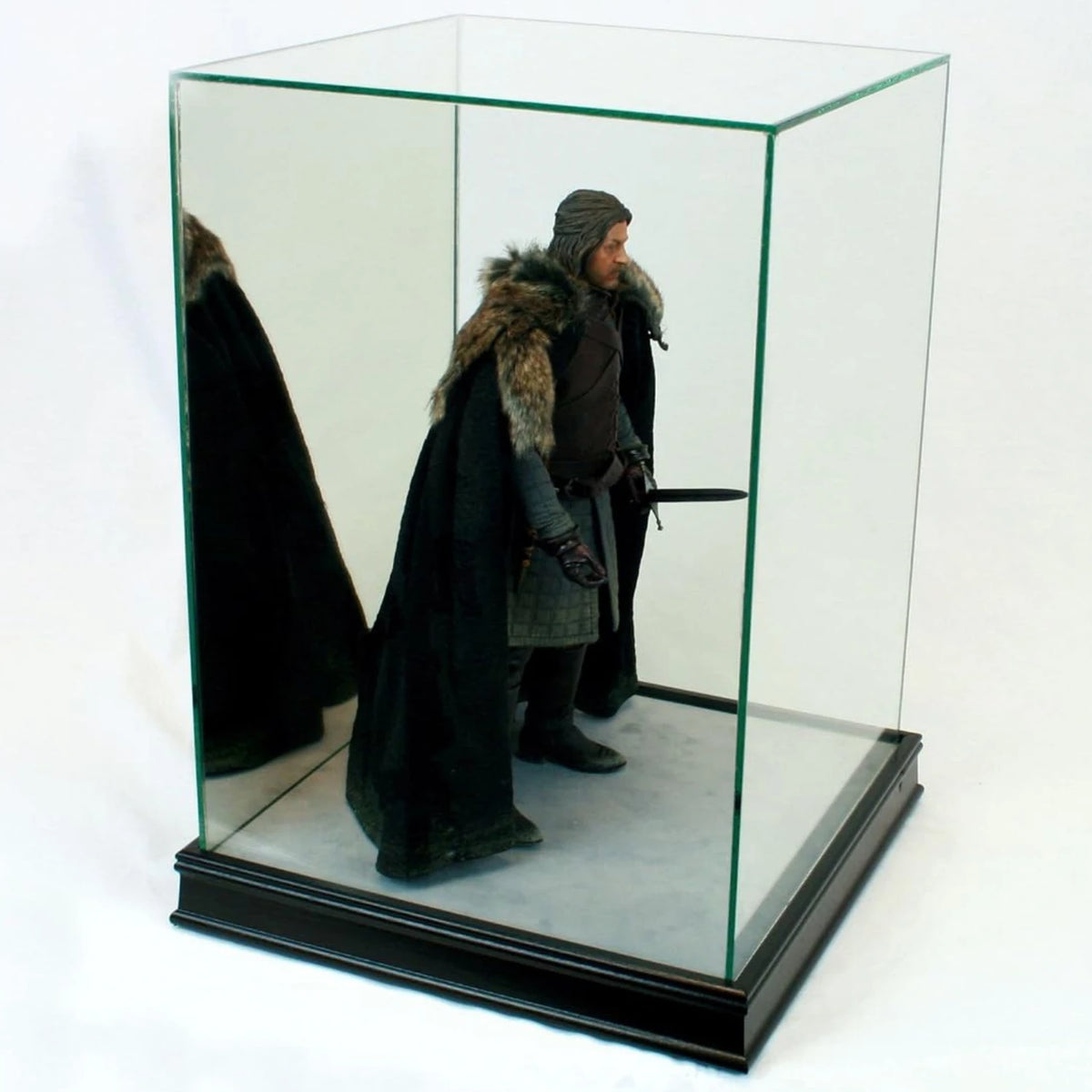Real Glass 1/6th Scale Figurine Display Case Black Sport