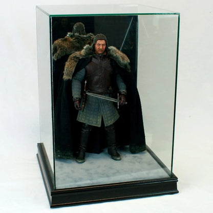 Real Glass 1/6th Scale Figurine Display Case Black Sport