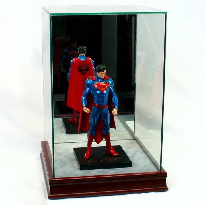 Real Glass 1/10th Scale Figurine Display Case Cherry Base
