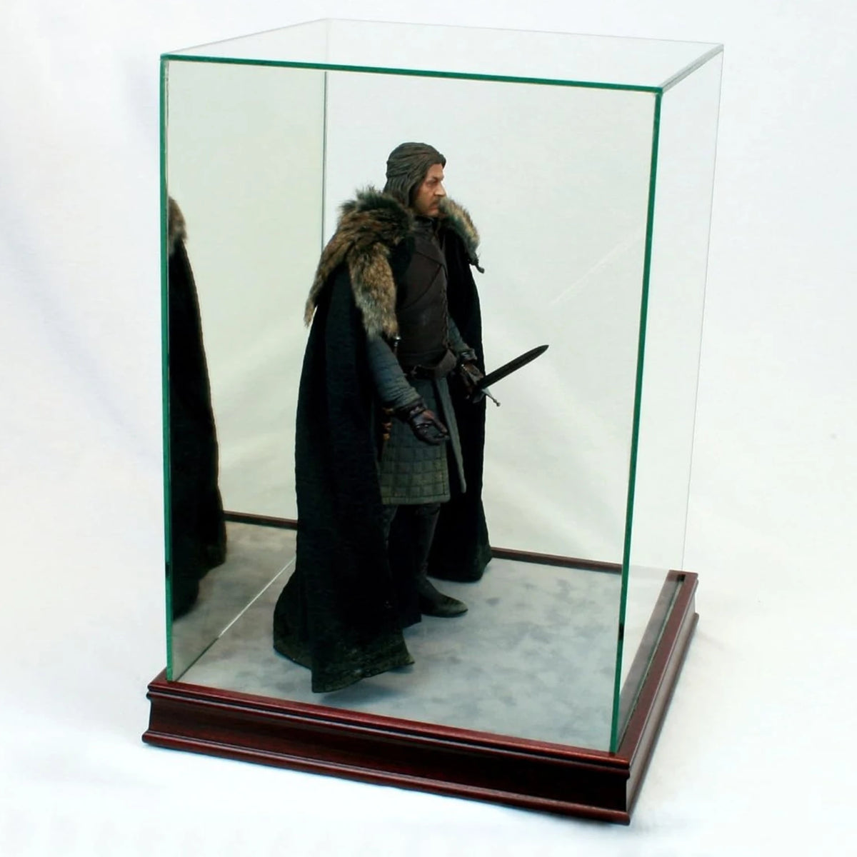 Real Glass 1/6th Scale Figurine Display Case Cherry Sport