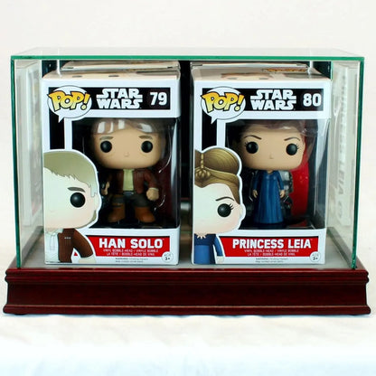 Real Glass Double Funko Pop Figure in box Display Case Cherry Base
