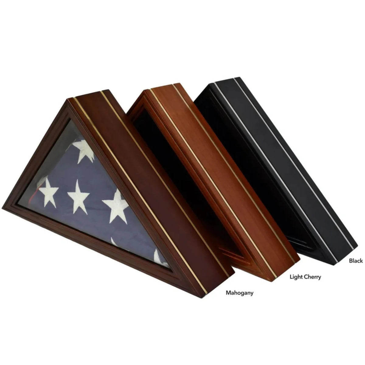 Old Glory Flag Display Case Glass Tabletop Cabinet for 5'x9.5' Flag