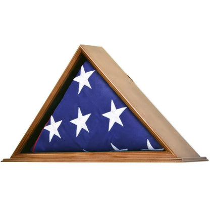 Flag Display Case Cabinet for 5'x9.5' Flag Walnut