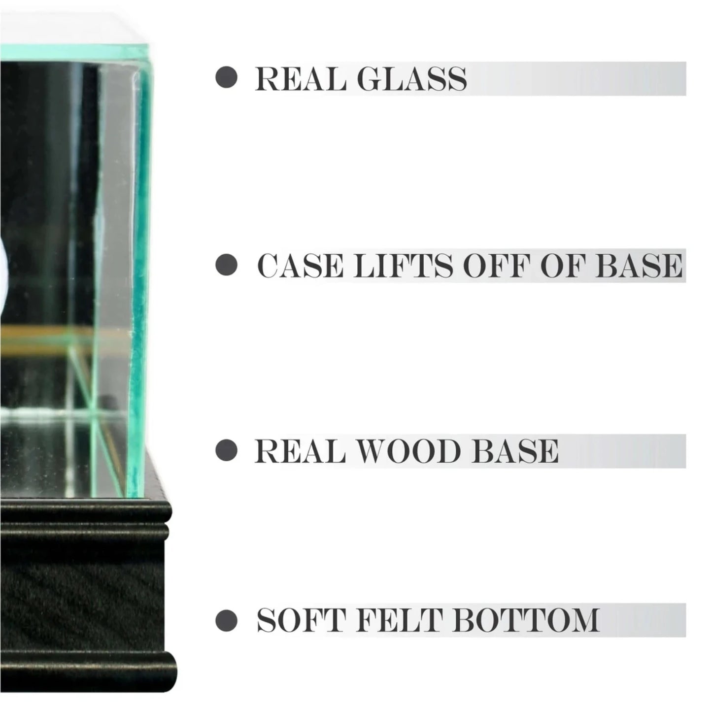 Real Glass Tabletop Flag Display Case for 5'x9.5' Flag