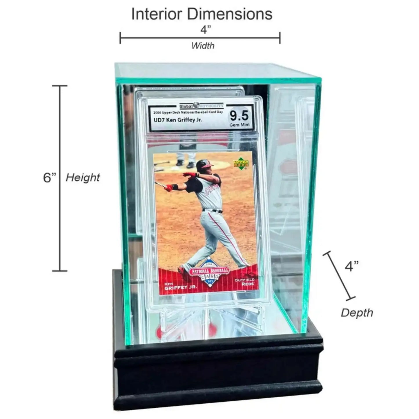Real Glass Single Graded PSA Trading Card Display Case