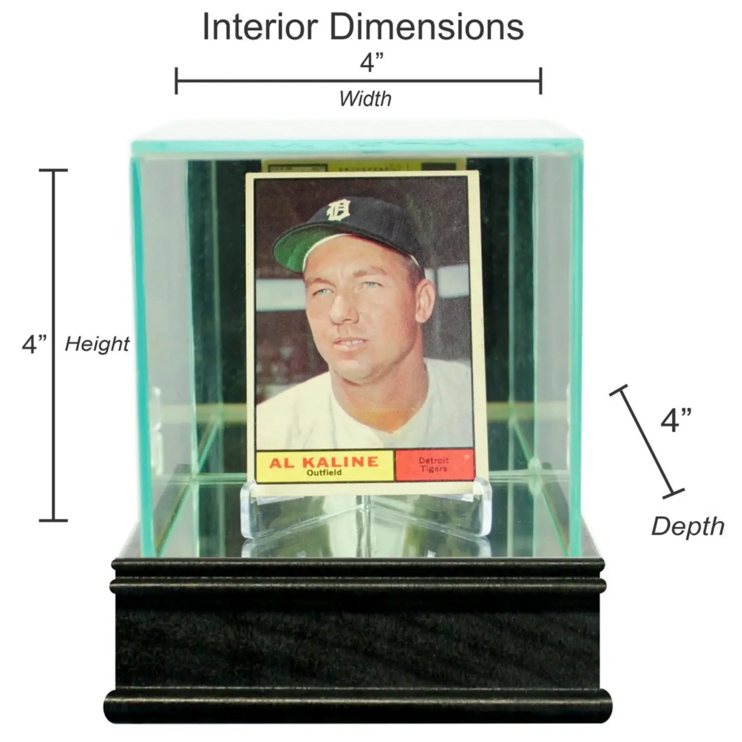 Real Glass Single Sports Trading Card Display Case