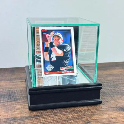 Real Glass Single Sports Trading Card Display Case Black