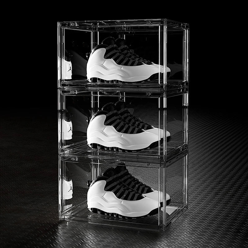 sneaker display case drop side pros crystal clear shoe case sneakerhead display case