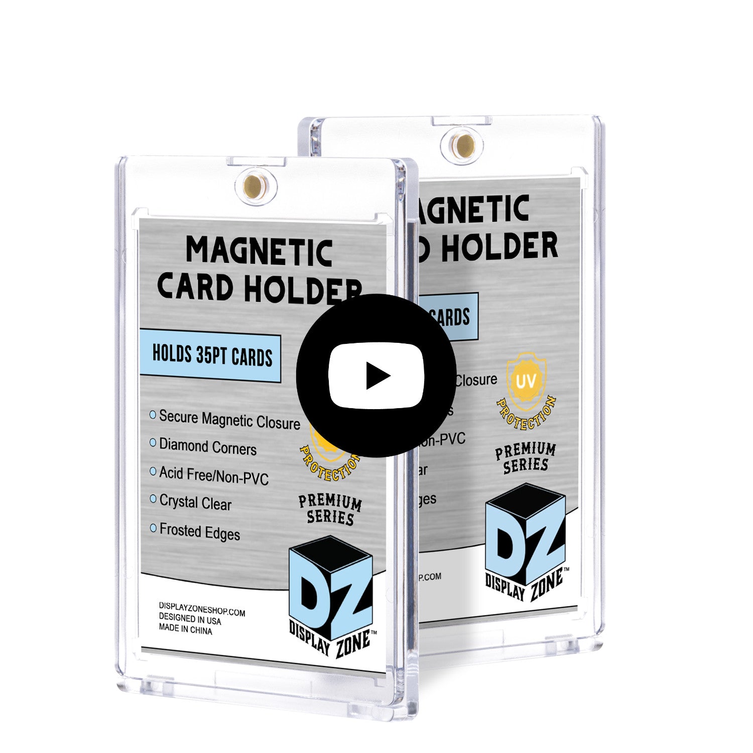 5 Ct Magnetic Card Holder for Trading Cards 35PT Baseball Card Case S..