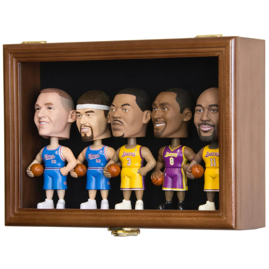 Small Bobblehead Figurine Display Case Cabinet UV Protection Bobble Head