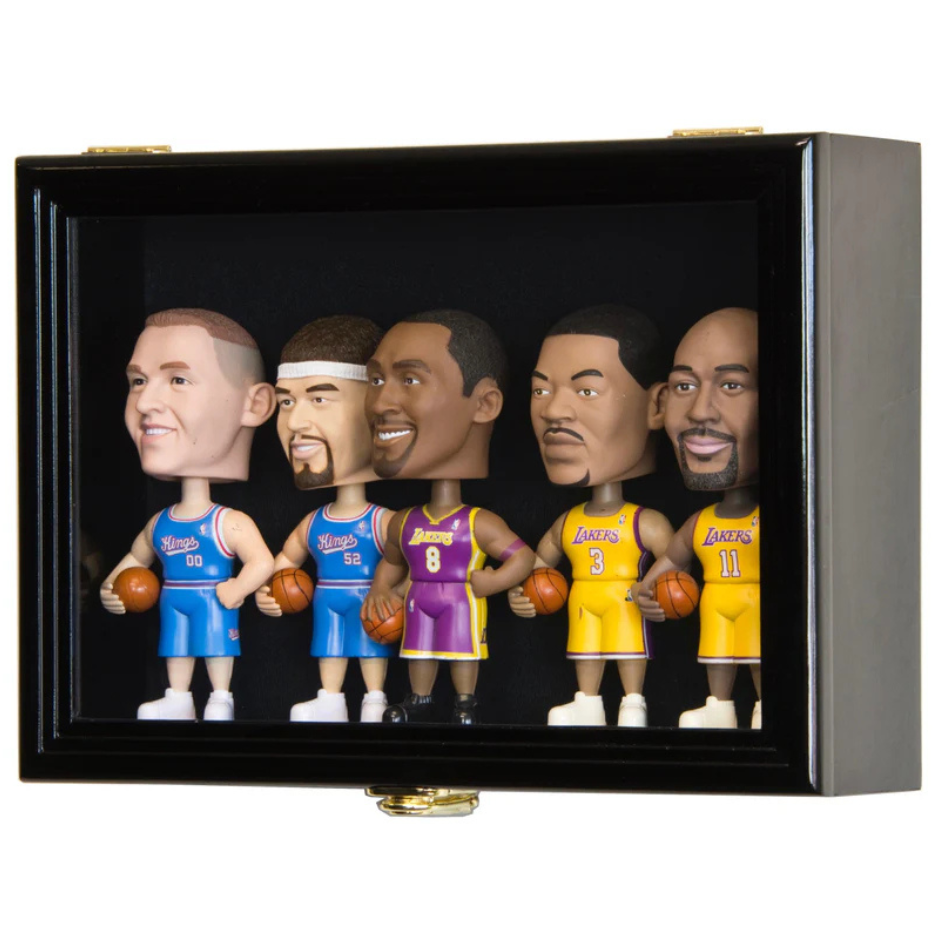 Small Bobblehead Figurine Display Case Cabinet UV Protection Bobble Head