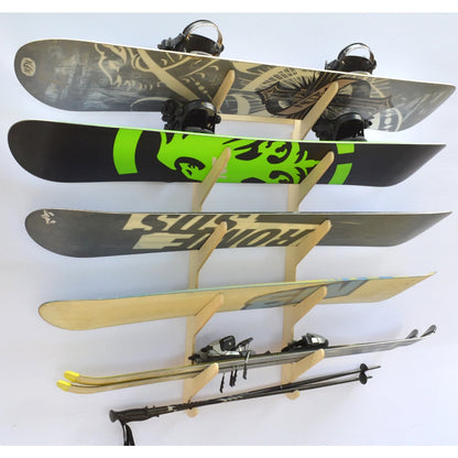 Snowboard Wall Storage Rack Display Horizontal