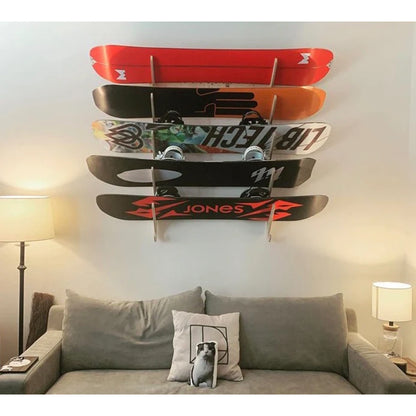 Snowboard Wall Storage Rack Display Horizontal