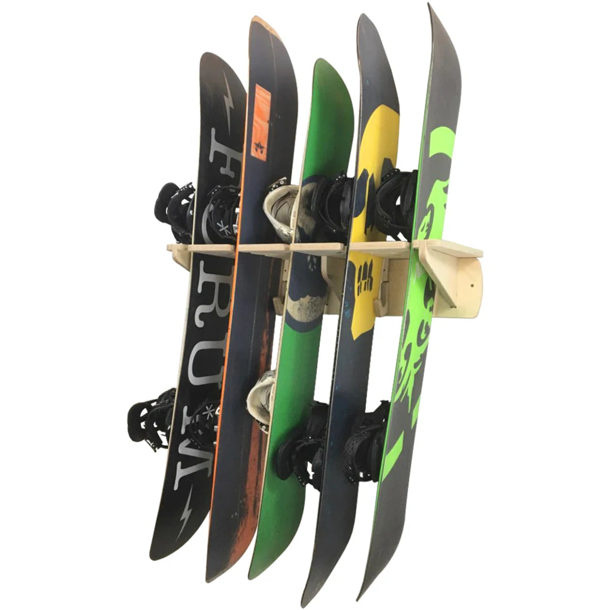 Ski & Snowboard Wall Rack | Multi-Gear Storage with Pole Slots & Hooks ...