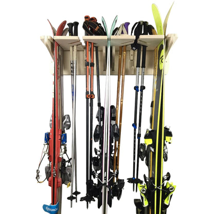 Rotating Ski Google Display Rack Ski & Snowboard Wall Rack | Multi-Gear Storage with Pole Slots & Hooks ...