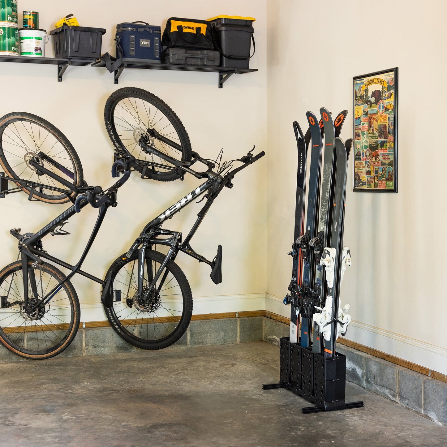 Ski Storage Rack (Holds 4 Pairs of Skis)