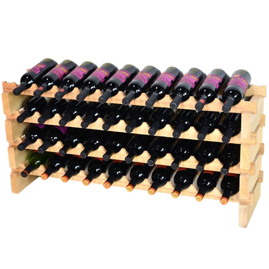 Premium Stackable Hardwood Wine Rack Holders – Display Zone